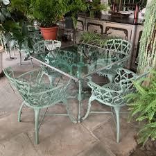Glass Top Cast Iron Chairs And Table Costway 3-Piece Bistro ...