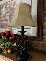 Rustic Black Twisted Metal Iron Lamp