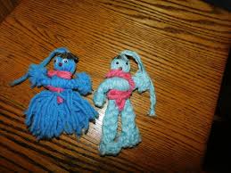 Martian Yarn Christmas Ornaments Handmade w/ Google Eyes Aluminum Hats | eBay