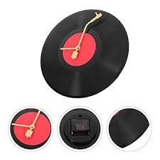Cabilock 1set Record Wall Clock Decorative Clock Unique ...