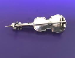 Antique Scottish Silver Agate Violin/cello Pin. Scottish Minature Pebble Brooch. Musical Jewellery C1880 - Etsy