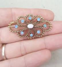 Vintage 14k yellow gold opal pin brooch pendant Victorian antique jewelry 1 TCW | eBay