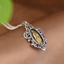 Virgin Mary Sterling Silver Necklace Pendant, Lady of ...