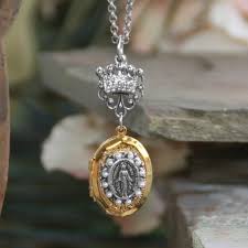 Miraculous Locket with Pearls & Crown 28" Necklace