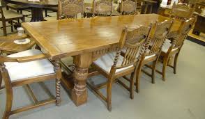 Oak Kitchen Table - Abbey Farmhouse Refectory Table Rustic ...