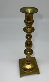 Single Vintage Talk Brass Candlestick Footed Base MCM Retro ...