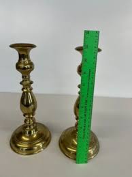 BEAUTIFUL PAIR OF 11" h BRASS CANDLESTICKS | eBay