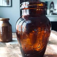 Virol Amber Glass Jar From 1920s - Etsy