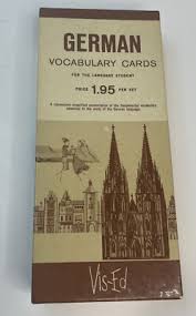 Vintage Vis-Ed German Vocabulary Cards Teaching Education ...