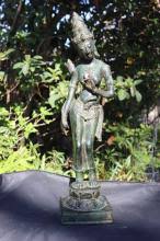 Sold at Auction: Antique Tara bronze Buddha statue with Karana mudra gesture, 1400-1750 AD