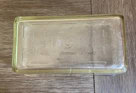 Vintage Westinghouse Yellow Amber Glass Covered Refrigerator ...