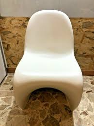 4x VITRA Panton Chair Bianche - 4 sedie originali firmate VERNER PANTON | eBay
