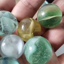 Vintage Glass Blue Green Marbles Cats Eye .75 Inch Mid century Lot Of 6 Medium | eBay