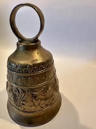 Vintage Brass Bell. Latin Words "VOCEM-MEAM-A-OVIME-TANGIT ...