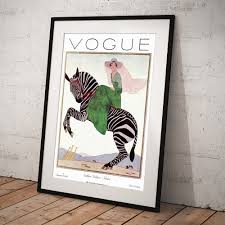 A Vintage Vogue Magazine Cover Of A Woman Art Print by Andre ...