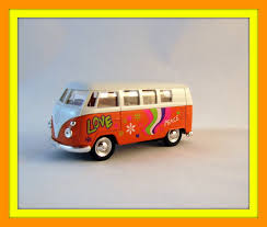 1963 VOLKSWAGEN T1 MINIBUS ORANGE/WHITE WELLY 1/38 DIECAST ...