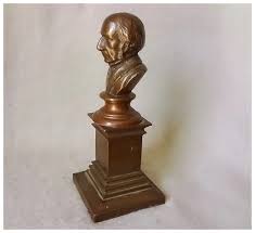 Vintage Bronze Sculpture, Bust of a Gentleman on a Plinth ...