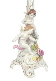Porcelain Candlestick 4-fl. Plaue Schierholz PMP Angel With ...