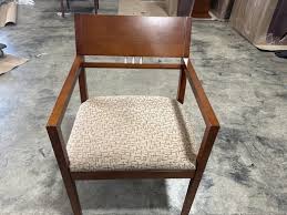 OFS Wood Guest Chair - Dark Cherry w/Dot Pattern Seat | LW Office Furniture in Cincinnati, Lexington and Louisville