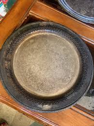 Vintage Silver Plate 12 1/4” Round Serving Tray | eBay