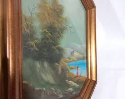 Rare 33x27cm Oil Painting Signed by the Author Mountain ...