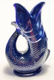 Porcelain Gurgle Fish Shaped Water Jug Large 50 Ounces/ 1.5 ...
