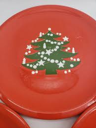 Waechterbach Christmas Tree Red 10" Dinner Plate set of 3 ...