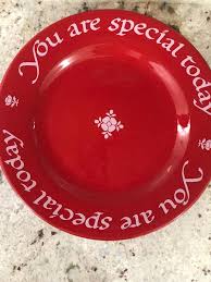 Waechtersbach 1979 the Original Red Plate Co Grey Writing You Are Special Today Quote Decorative Dinner Serving Plate (10 1/2 Inches) - Etsy