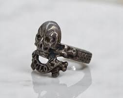 Antique Memento Mori Skull Ring - Etsy