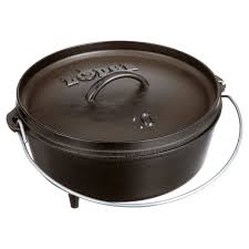 Lodge 4 Quart Cast Iron Cooking Campfire Pot, Seasoned Dutch ...