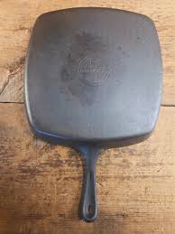Awesome BIG Griswold (Wagner made) Square Cast Iron Skillet ...