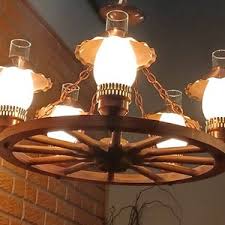 Awesome 1970s Wagon Wheel Light With Copper Accents - Etsy