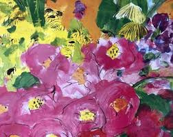 Huge Original Poster, 1988, Walasse Ting, Flowers, Yves Rivière Publishing House, Paris, Flowers, Pink, Rose, Lily, Decoration, Home, Art Vintage - Etsy