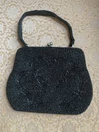 Vintage 60s Richere Bag by Walborg Black Hand Made Beaded Evening Purse | eBay