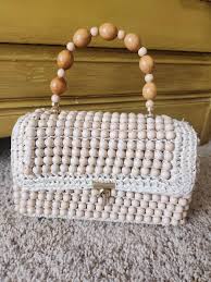 VINTAGE WALBORG 1960s Wooden Beaded Purse | Mercari