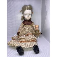 Bisque Doll Vintage 18 Inch Soft body Victorian Dress Unmarked W/ Storybook Doll | eBay