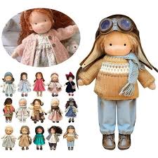 DJKDJL Dolls Handmade 12" Handmade Waldorf Doll Plush Toy, Soft Cute Cloth Doll Handmade Knitted Doll Handmade Plush Doll,Mini Dress Up Sleeping Cuddle Doll Toy for Girls Birthday Christmas Gifts - Walmart.com