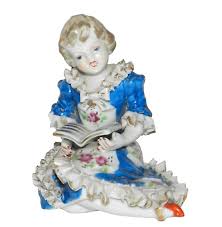 Victorian Style Porcelain Girl Figurine - Vintage | eBay