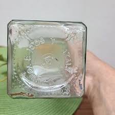 Hand Blown Italian Glass PyrMid Bottle Pewter Grape Design ...