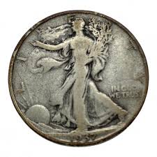 Sold at Auction: 1937 D Walking Liberty Silver Half Dollar