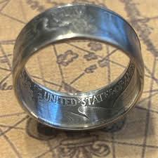 90% SILVER Walking Liberty Half Dollar Coin Ring USA SIZES 5 ...