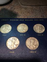 Complete Silver Date Run 1941 to 1945 Walking Liberty Half ...