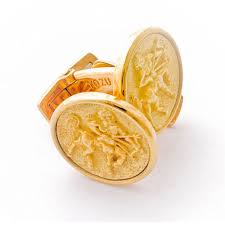 Yozu 18K Yellow Gold Zodiac Signs: Sagittarius Cufflinks-805