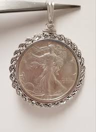 18.17 Grams Estate 1935 Silver Standing Liberty Coin 50 Cents Sterling 925 Pendant - Etsy India