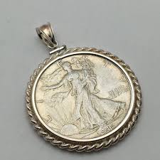 Sold at Auction: Silver 1945 Liberty Half Dollar Pendant