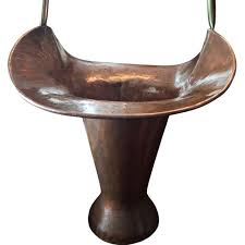 Antique Hammered Copper Flower Picking Vase | Chairish