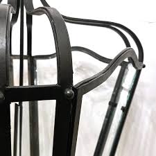 Large French Wrought Iron lantern For Sale at 1stDibs