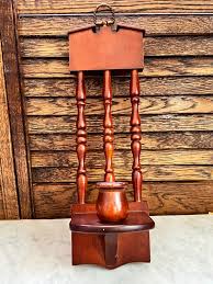 Vintage Wood Spindle Candle Holder - Etsy