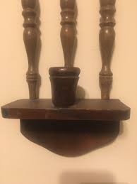 Vintage Currier & Ives Wall Sconce Candle-holders / Wooden ...