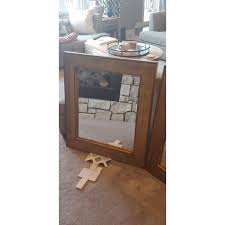 Vintner's Reclaimed Wood Rectangular Wall Mirror - 29 x 33 x ...